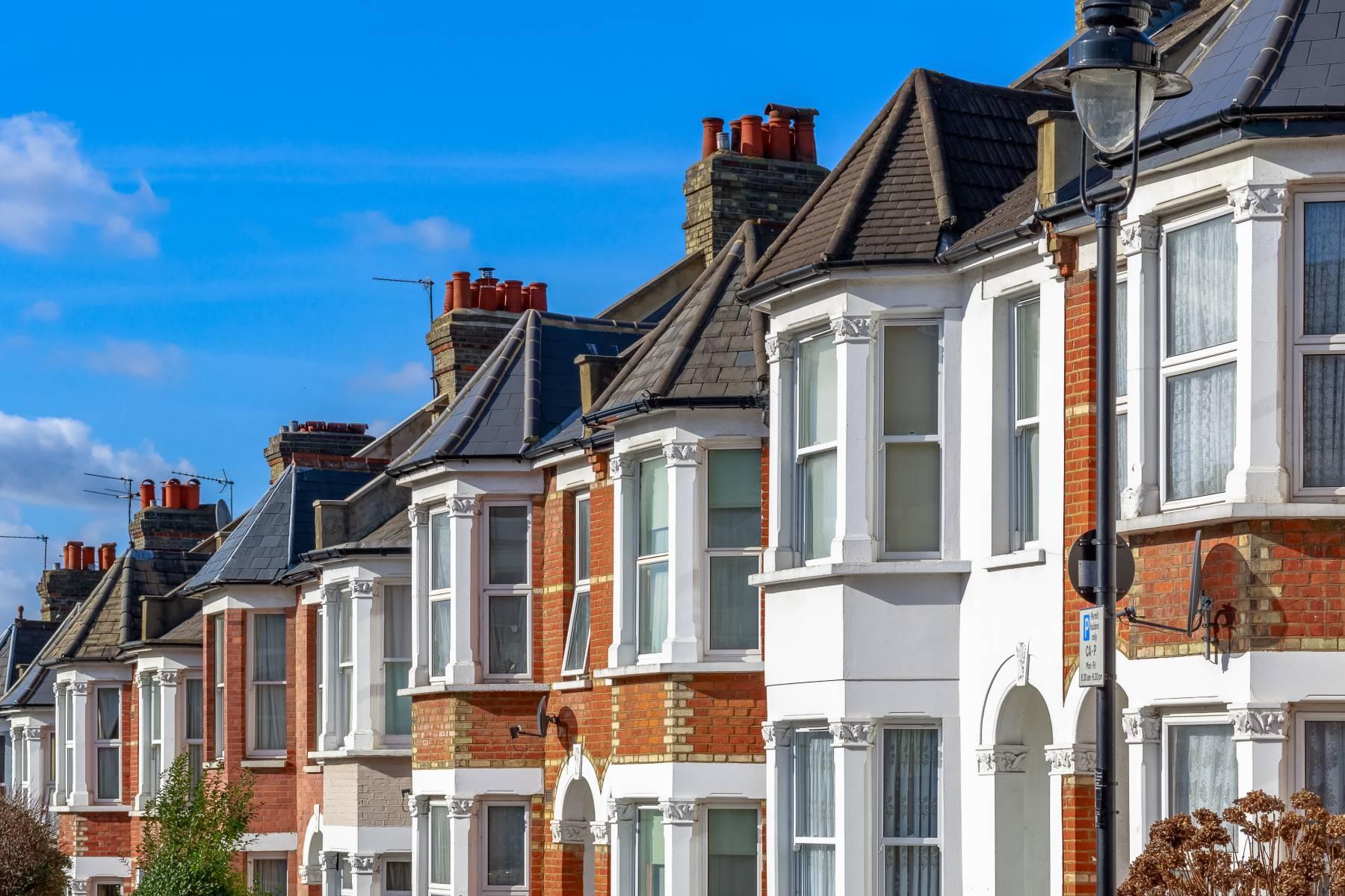 Traditional British terraced houses